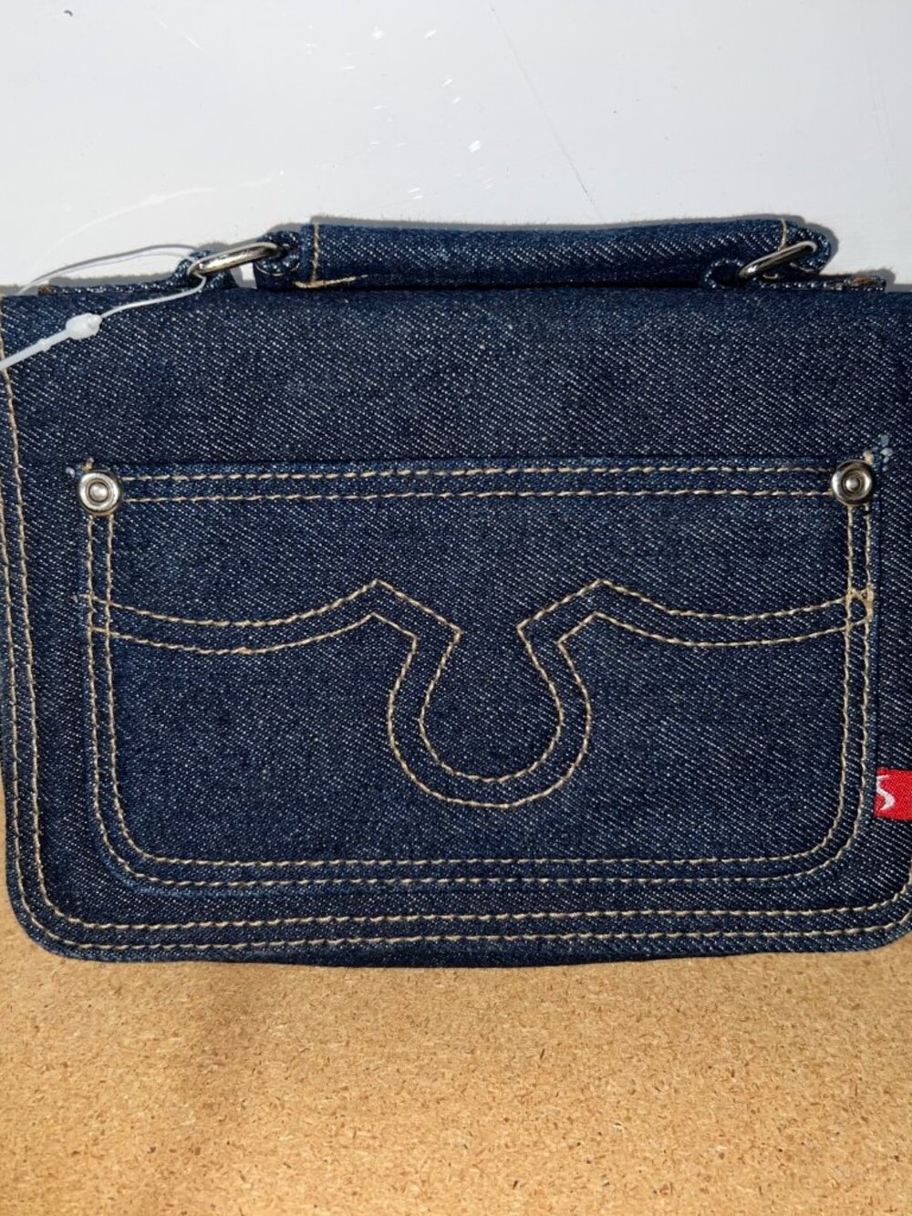 True Religion style denim shoulder bag purse